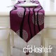 Tissus peluche modernes violet stripe chemin de table 33cm x 180cm - B013AN9WQQ